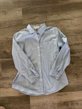 Cold water Creek Blue Stripe Mens Dress Shirt PM